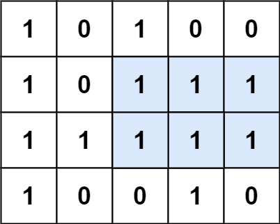 Max Area Rectangle under Binary Matrix