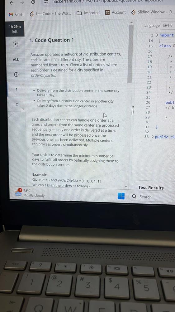 Cap One online assessment with code signal, requesting question source ...