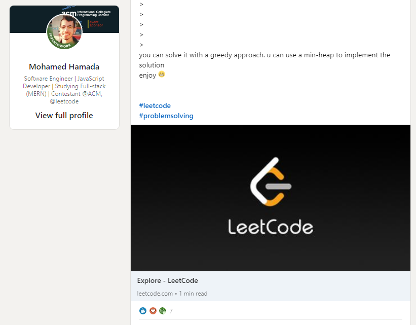 💢 Problem links preview - LeetCode Discuss