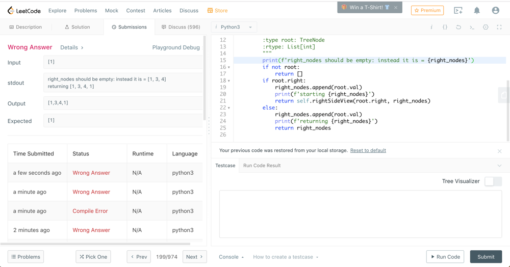 Python3 test case appears to be bugged for certain inputs including at ...